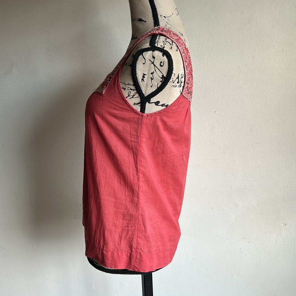 Lucky Brand Sleeveless Decorated Embroidered Top Size XS - Picture 6 of 9